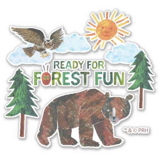 Eric Carle | Bereit für Waldspass Aufkleber (Vorderseite)