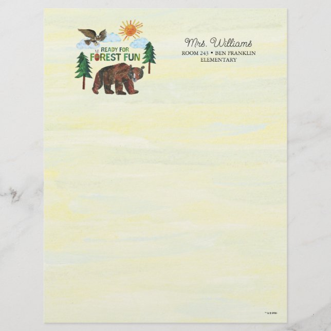 Eric Carle | Bereit für Waldspass Briefbogen (Vorderseite)