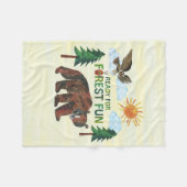 Eric Carle | Bereit für Waldspass Fleecedecke (Vorderseite (Horizontal))