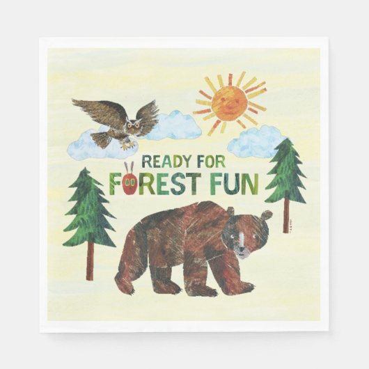 Eric Carle | Bereit für Waldspass Serviette (Vorderseite)