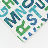 Eric Carle | Blaue und grüne Alphabet Muster Fleecedecke (Ecke)