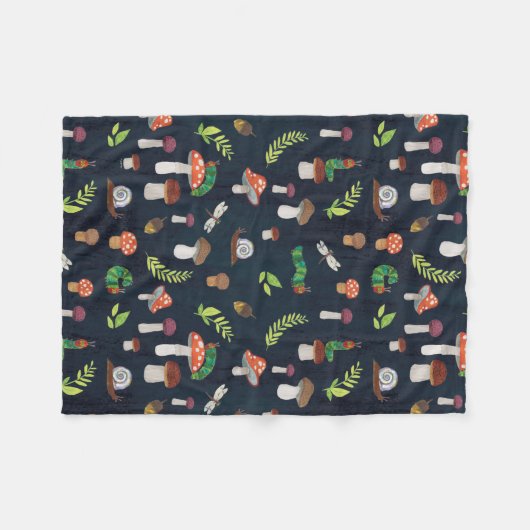 Eric Carle | Bug und Pilzmuster Fleecedecke (Vorderseite (Horizontal))