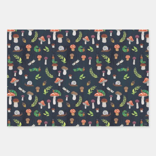 Eric Carle | Bug und Pilzmuster Geschenkpapier Set (Vorderseite)