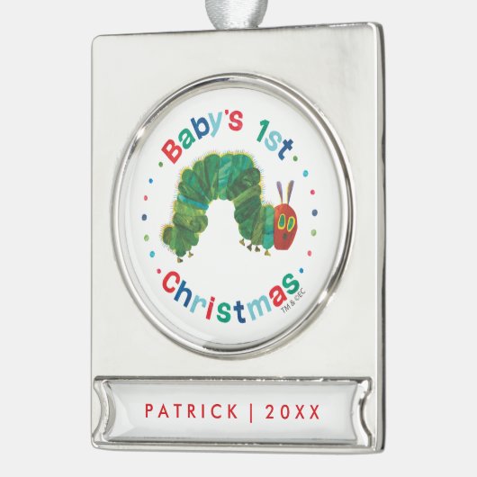 Eric Carle Christmas Raupe Banner-Ornament Silber (Links)