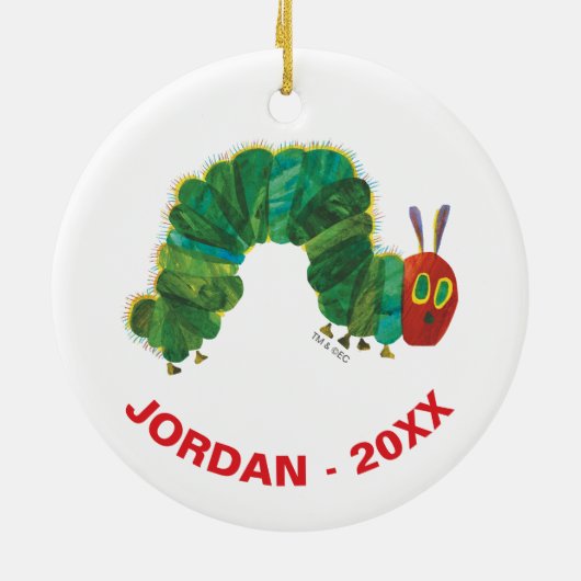 Eric Carle Christmas Raupe Keramik Ornament (Hinten)