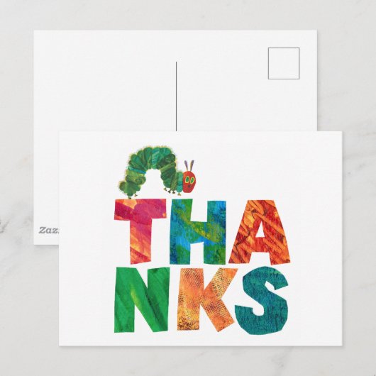 Eric Carle | Dank Raupe Postkarte (Vorne/Hinten)
