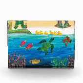 Eric Carle | Farbenfrohe Teichlandschaft Fotoblock (Vorderseite)