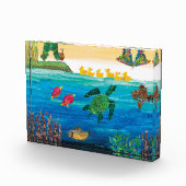 Eric Carle | Farbenfrohe Teichlandschaft Fotoblock (Rechts)