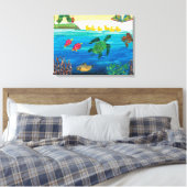 Eric Carle | Farbenfrohe Teichlandschaft Leinwanddruck (Insitu (Schlafzimmer))