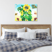 Eric Carle | Gartenlandschaft Blume Leinwanddruck (Insitu (Schlafzimmer))