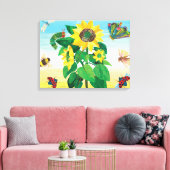 Eric Carle | Gartenlandschaft Blume Leinwanddruck (Insitu (Wohnzimmer))