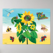 Eric Carle | Gartenlandschaft Blume Poster (Vorne)