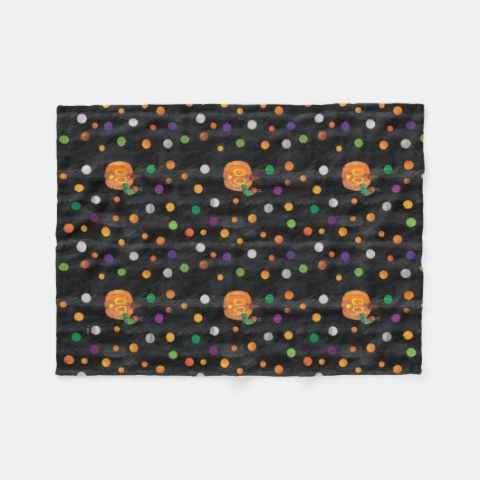 Eric Carle | Halloween Polka Dot Pattern Fleecedecke (Vorderseite (Horizontal))