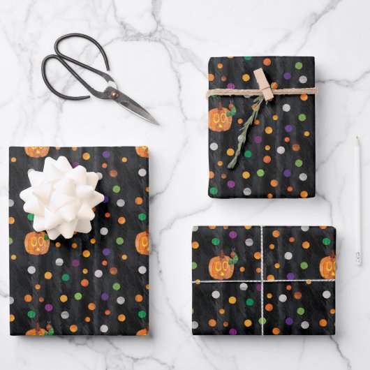Eric Carle | Halloween Polka Dot Pattern Geschenkpapier Set (Vorderseite)