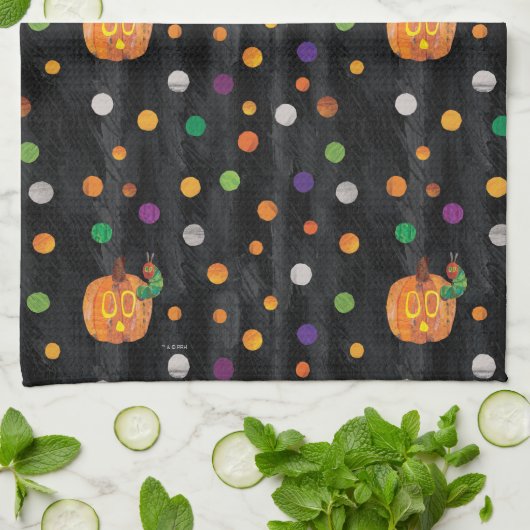 Eric Carle | Halloween Polka Dot Pattern Geschirrtuch (Gefaltet)