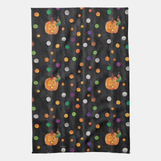 Eric Carle | Halloween Polka Dot Pattern Geschirrtuch (Vertikal)
