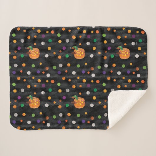 Eric Carle | Halloween Polka Dot Pattern Sherpadecke (Vorderseite (Horizontal))