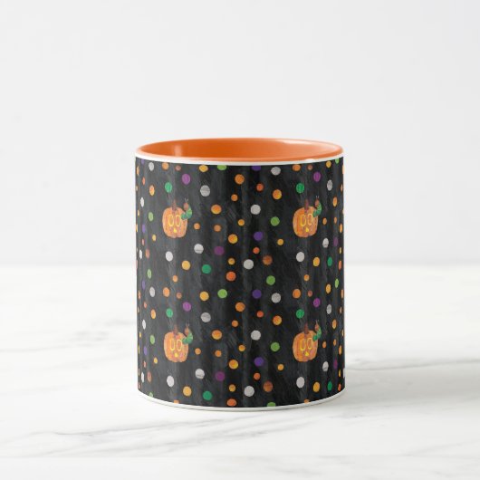 Eric Carle | Halloween Polka Dot Pattern Tasse (Zentrum)