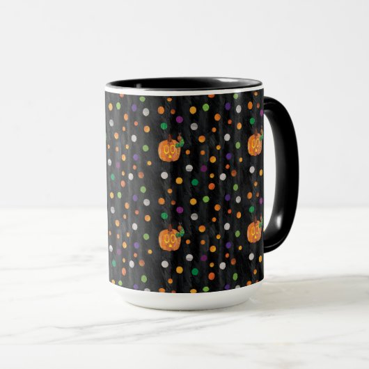 Eric Carle | Halloween Polka Dot Pattern Tasse (VorderseiteRechts)