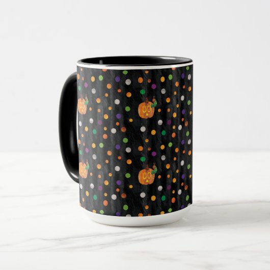 Eric Carle | Halloween Polka Dot Pattern Tasse (Vorderseite Links)