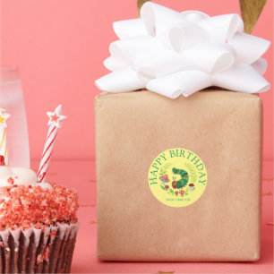 Eric Carle   Happy Birthday Gift Tag Runder Aufkleber