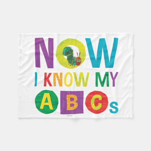 Eric Carle jetzt kenne ich meine ABCs Fleecedecke (Vorderseite (Horizontal))