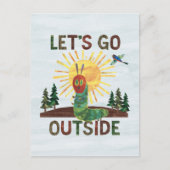 Eric Carle | Lass's Go Outside Postkarte (Vorderseite)