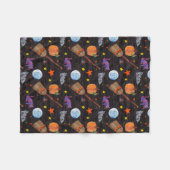 Eric Carle | Raupe Black Halloween Pattern Fleecedecke (Vorderseite (Horizontal))