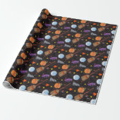 Eric Carle | Raupe Black Halloween Pattern Geschenkpapier (Ungerollt)