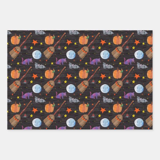 Eric Carle | Raupe Black Halloween Pattern Geschenkpapier Set (Vorderseite 3)