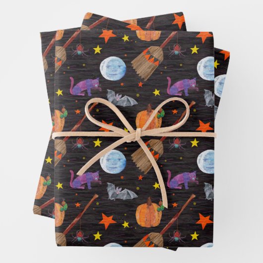 Eric Carle | Raupe Black Halloween Pattern Geschenkpapier Set (Beispiel)