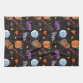 Eric Carle | Raupe Black Halloween Pattern Geschirrtuch (Horizontal)
