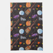 Eric Carle | Raupe Black Halloween Pattern Geschirrtuch (Vertikal)