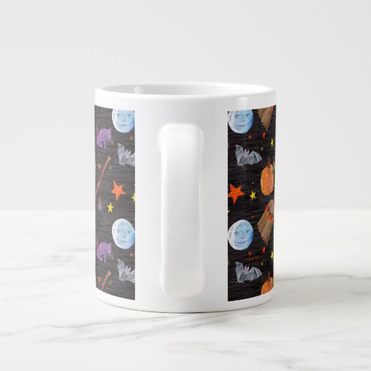 Eric Carle | Raupe Black Halloween Pattern Jumbo-Tasse (Rückseite)