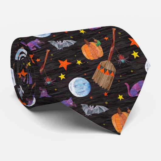 Eric Carle | Raupe Black Halloween Pattern Krawatte (Gerollt)