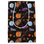 Eric Carle | Raupe Black Halloween Pattern Mittlere Geschenktüte (Vorderseite)