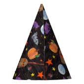 Eric Carle | Raupe Black Halloween Pattern Partyhütchen (Rückseite)
