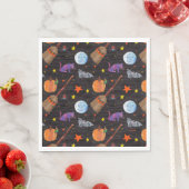 Eric Carle | Raupe Black Halloween Pattern Serviette (Beispiel)