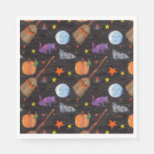 Eric Carle | Raupe Black Halloween Pattern Serviette (Vorderseite)