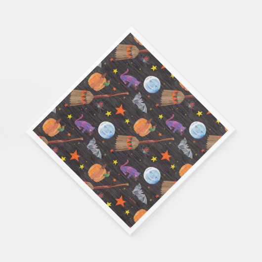 Eric Carle | Raupe Black Halloween Pattern Serviette (Ecke)