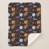 Eric Carle | Raupe Black Halloween Pattern Sherpadecke (Vorderseite)