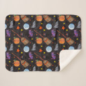 Eric Carle | Raupe Black Halloween Pattern Sherpadecke (Vorderseite (Horizontal))