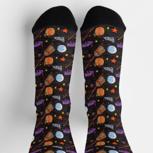 Eric Carle | Raupe Black Halloween Pattern Socken (Oben)