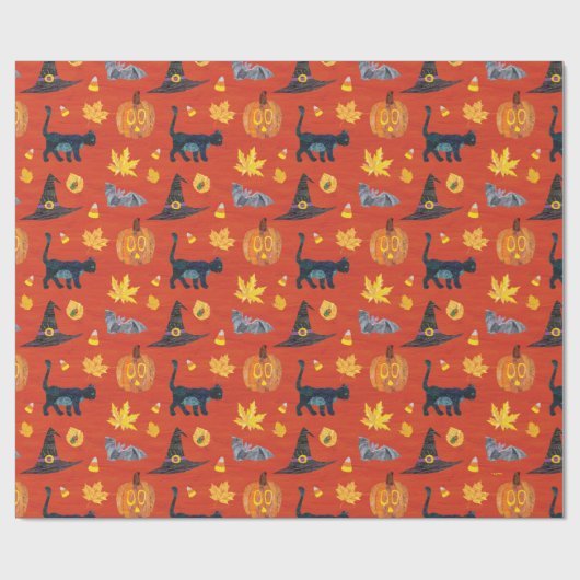 Eric Carle | Raupe Halloween-Muster Geschenkpapier (Flach)