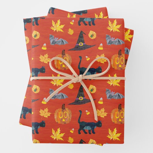 Eric Carle | Raupe Halloween-Muster Geschenkpapier Set (Beispiel)