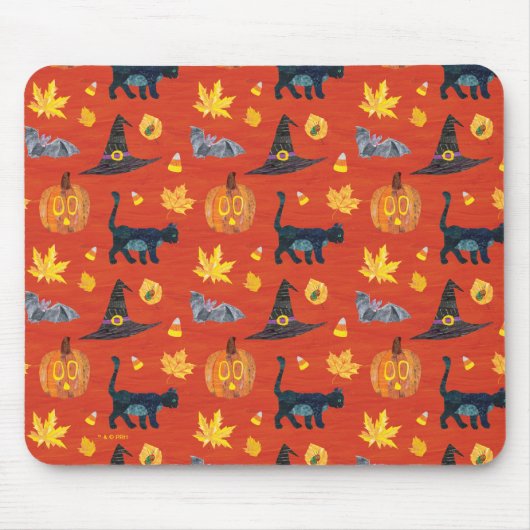 Eric Carle | Raupe Halloween-Muster Mousepad (Vorne)
