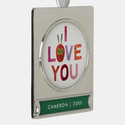 Eric Carle | Raupe I Liebe Sie Banner-Ornament Silber (Rechts)