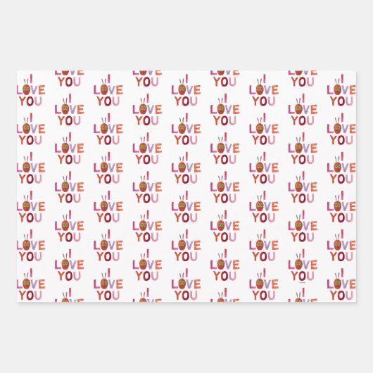 Eric Carle | Raupe I Liebe Sie Geschenkpapier Set (Vorderseite)