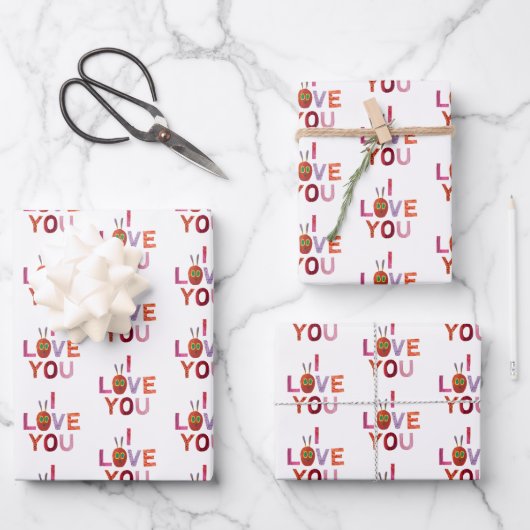 Eric Carle | Raupe I Liebe Sie Geschenkpapier Set (Vorderseite)