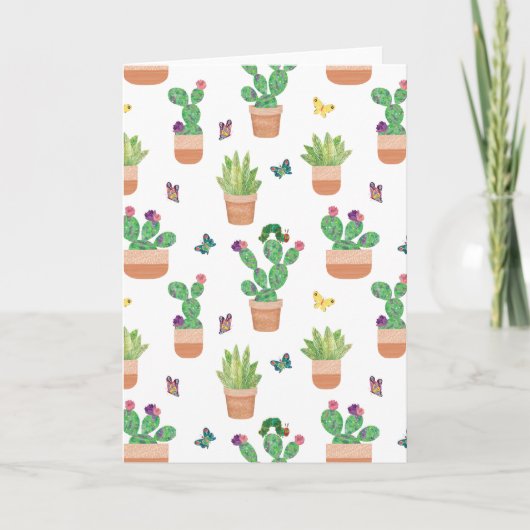 Eric Carle | Raupe, Kaktus und Schmetterling Pa Karte (Vorderseite)